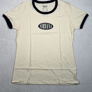 Nirvana Cream color concert release‎ band T-shirt NWOT Men XL